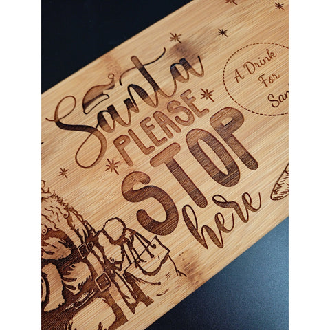 Christmas Eve Plate For Santa - Personalised Christmas Eve Board For Santa Treats & Reindeer Food